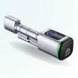 Cylindre connecté à empreintes et badge LOCKY-10 BIO