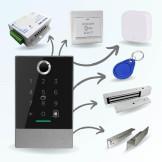 Kit de contrôle d'accès connecté à codes, badges et empreintes LOCKY-7 BIO
