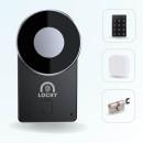 Pack serrure connectée LOCKY-4 Smart Lock 2.0 + Clavier sans fil + Passerelle + Cylindre ajustable