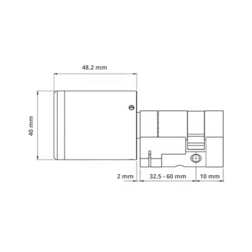 Dimensions LOCKY-13 Demi Cylindre