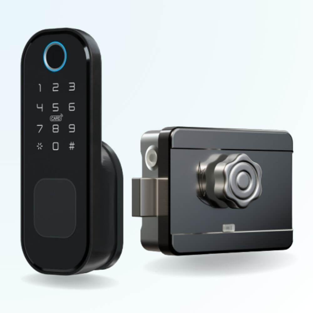 Verrou biométrique connecté, code, badge, empreinte digitale LOCKY-3