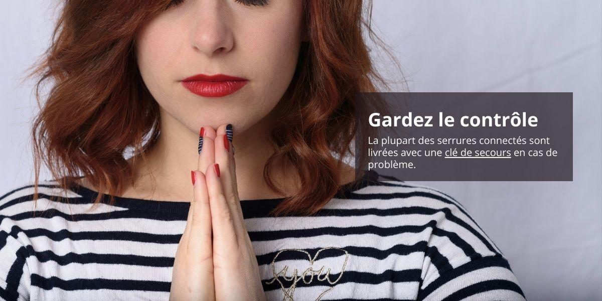 En s&eacute;curit&eacute; avec la serrure connect&eacute;e