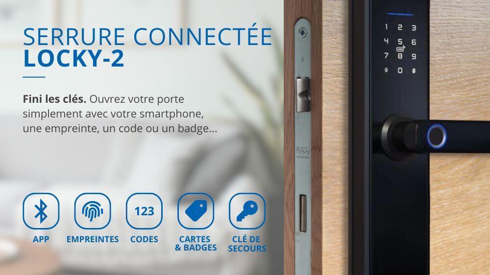 Serrure connect&eacute;e &eacute;lectronique LOCKY-2