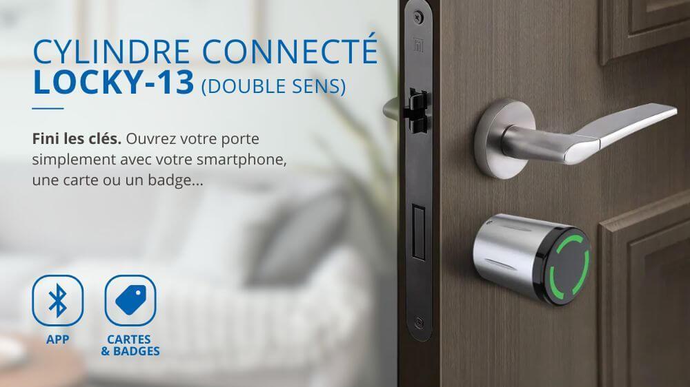 Cylindre connect&eacute; &eacute;lectronique LOCKY-13 Double Sens