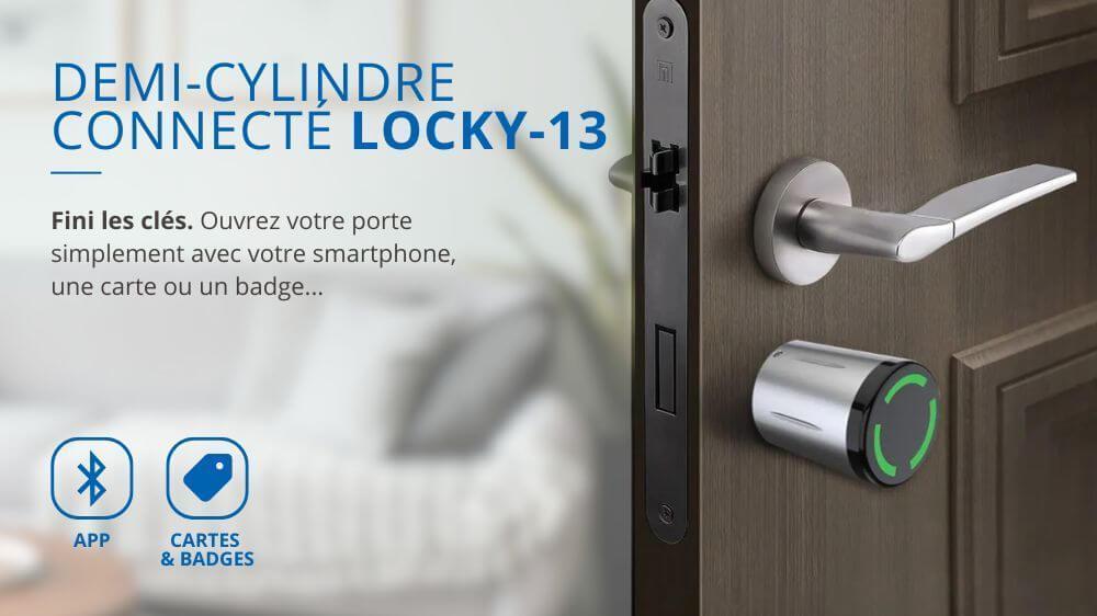 Demi-Cylindre connect&eacute; &eacute;lectronique LOCKY-13