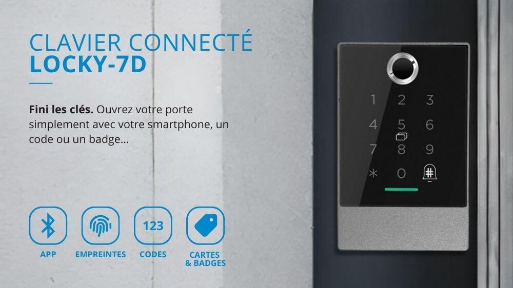 Clavier de contr&ocirc;le d'acc&egrave;s connect&eacute; &eacute;lectronique LOCKY-7D